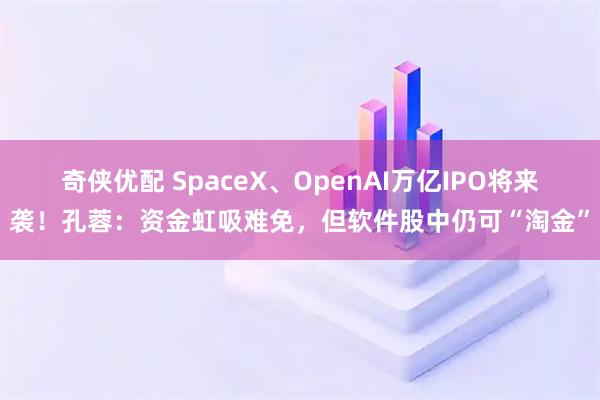 奇侠优配 SpaceX、OpenAI万亿IPO将来袭！孔蓉：资金虹吸难免，但软件股中仍可“淘金”