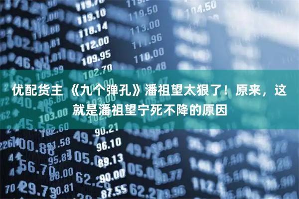 优配货主 《九个弹孔》潘祖望太狠了！原来，这就是潘祖望宁死不降的原因
